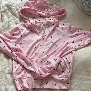 Skims Pink Cherry Lounge Sweater